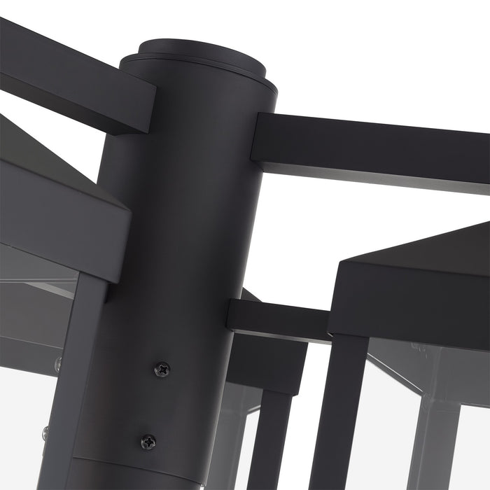 Livex Lighting - 20597-04 - Three Head Outdoor Post Light - Nyack - Black with Brushed Nickel