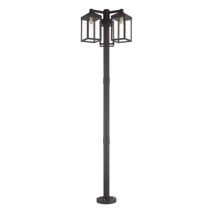 Livex Lighting - 20597-07 - Three Head Outdoor Post Light - Nyack - Bronze with Antique Brass