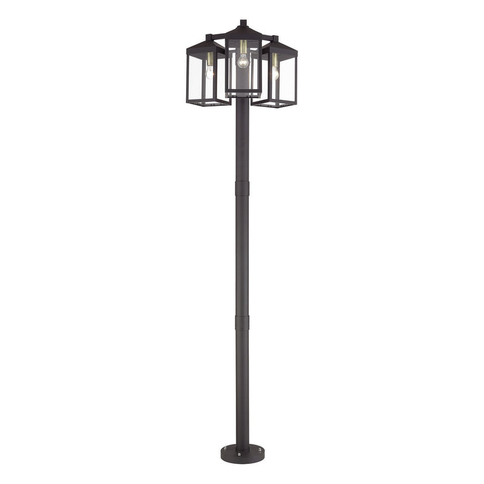 Livex Lighting - 20597-07 - Three Head Outdoor Post Light - Nyack - Bronze with Antique Brass