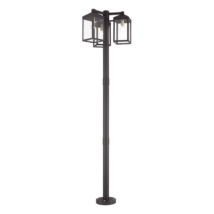 Livex Lighting - 20597-07 - Three Head Outdoor Post Light - Nyack - Bronze with Antique Brass