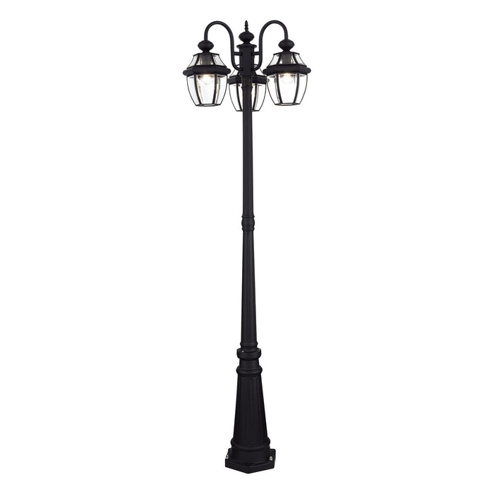 Livex Lighting - 21543-04 - Three Head Outdoor Post Light - Monterey - Black