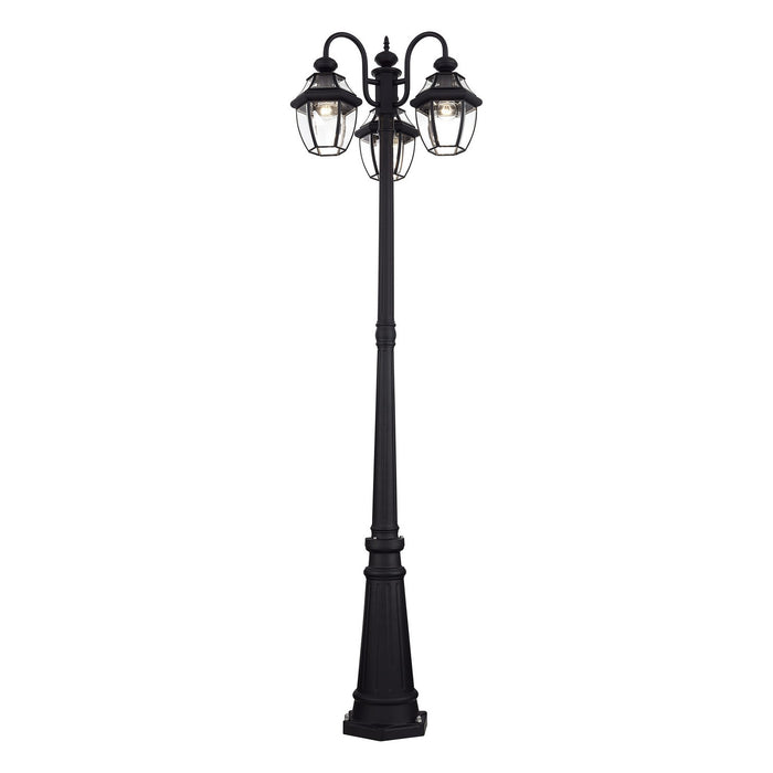 Livex Lighting - 21543-04 - Three Head Outdoor Post Light - Monterey - Black