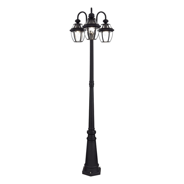 Livex Lighting - 21543-04 - Three Head Outdoor Post Light - Monterey - Black