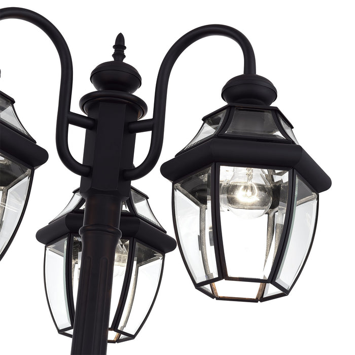 Livex Lighting - 21543-04 - Three Head Outdoor Post Light - Monterey - Black