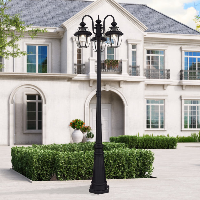 Livex Lighting - 21543-04 - Three Head Outdoor Post Light - Monterey - Black