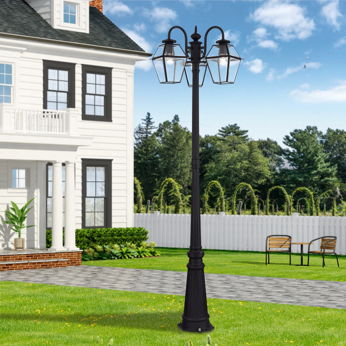 Livex Lighting - 21863-04 - Three Head Outdoor Post Light - Westover - Black