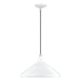 Livex Lighting - 41179-03 - One Light Pendant - Geneva - White with Brushed Nickel