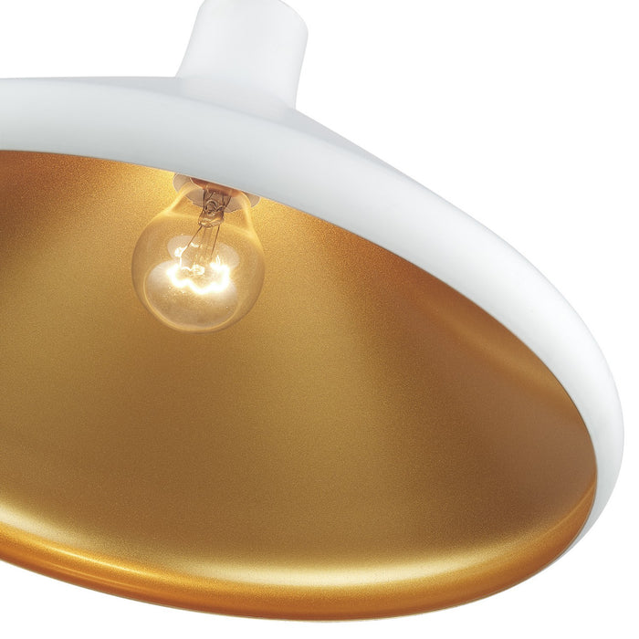 Livex Lighting - 41179-03 - One Light Pendant - Geneva - White with Brushed Nickel