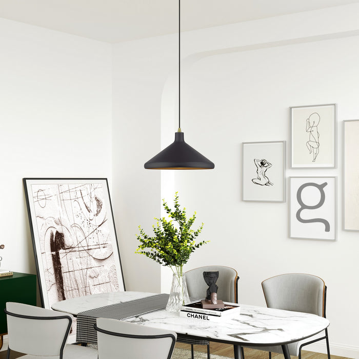 Livex Lighting - 41179-07 - One Light Pendant - Geneva - Bronze with Antique Brass