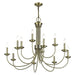 Livex Lighting - 42680-01 - 12 Light Chandelier - Estate - Antique Brass