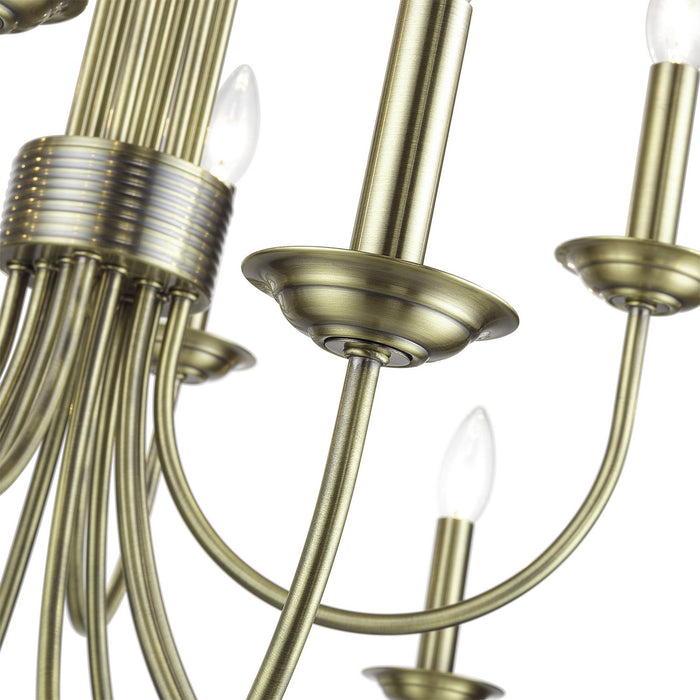 Livex Lighting - 42680-01 - 12 Light Chandelier - Estate - Antique Brass