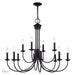 Livex Lighting - 42680-04 - 12 Light Chandelier - Estate - Black