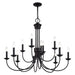 Livex Lighting - 42680-04 - 12 Light Chandelier - Estate - Black