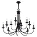Livex Lighting - 42680-04 - 12 Light Chandelier - Estate - Black