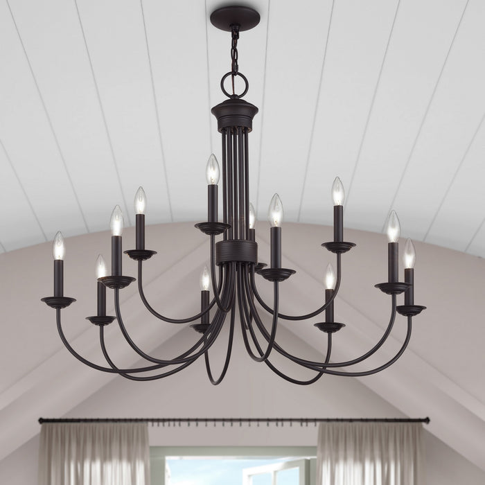 Livex Lighting - 42680-07 - 12 Light Chandelier - Estate - Bronze