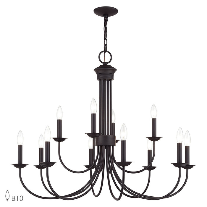Livex Lighting - 42680-07 - 12 Light Chandelier - Estate - Bronze