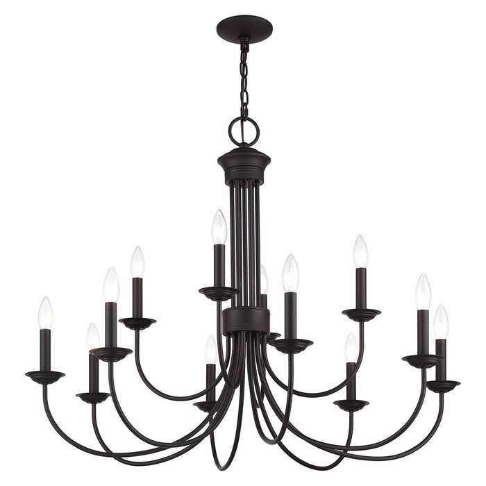 Livex Lighting - 42680-07 - 12 Light Chandelier - Estate - Bronze