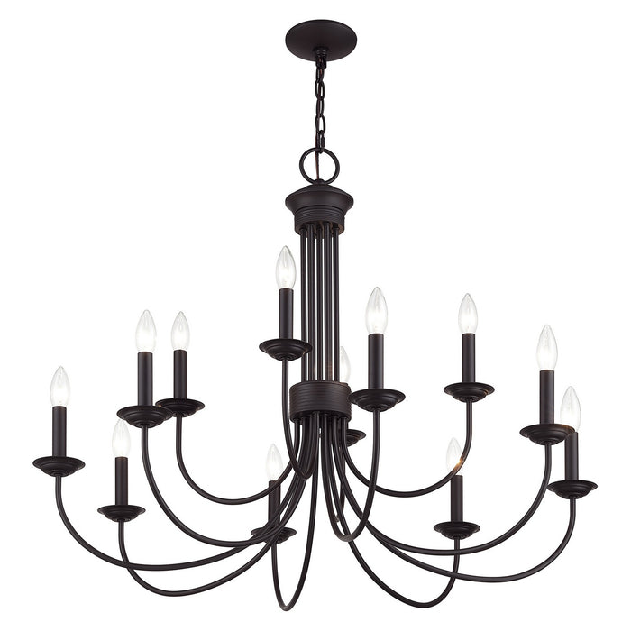 Livex Lighting - 42680-07 - 12 Light Chandelier - Estate - Bronze
