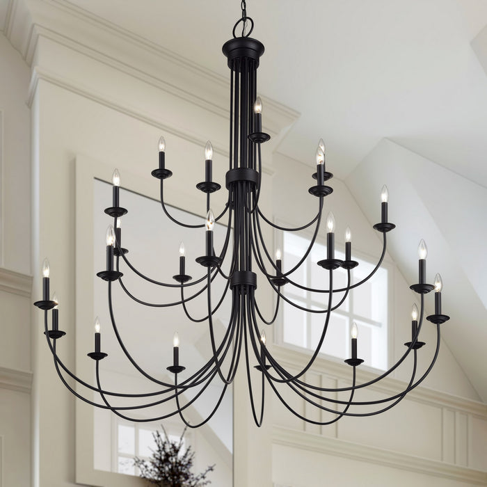 Livex Lighting - 42686-04 - 24 Light Foyer Chandelier - Estate - Black