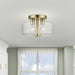 Livex Lighting - 46122-01 - Two Light Semi-Flush Mount - Whitworth - Antique Brass