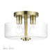 Livex Lighting - 46122-01 - Two Light Semi-Flush Mount - Whitworth - Antique Brass