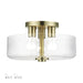 Livex Lighting - 46123-01 - Three Light Semi-Flush Mount - Whitworth - Antique Brass