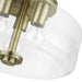 Livex Lighting - 46123-01 - Three Light Semi-Flush Mount - Whitworth - Antique Brass