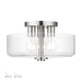 Livex Lighting - 46123-91 - Three Light Semi-Flush Mount - Whitworth - Brushed Nickel