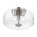 Livex Lighting - 46123-91 - Three Light Semi-Flush Mount - Whitworth - Brushed Nickel