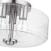 Livex Lighting - 46123-91 - Three Light Semi-Flush Mount - Whitworth - Brushed Nickel