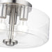 Livex Lighting - 46123-91 - Three Light Semi-Flush Mount - Whitworth - Brushed Nickel