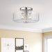 Livex Lighting - 46123-91 - Three Light Semi-Flush Mount - Whitworth - Brushed Nickel
