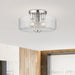 Livex Lighting - 46123-91 - Three Light Semi-Flush Mount - Whitworth - Brushed Nickel