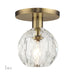 Livex Lighting - 46320-08 - One Light Semi-Flush Mount - Whitfield - Natural Brass