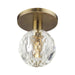 Livex Lighting - 46320-08 - One Light Semi-Flush Mount - Whitfield - Natural Brass