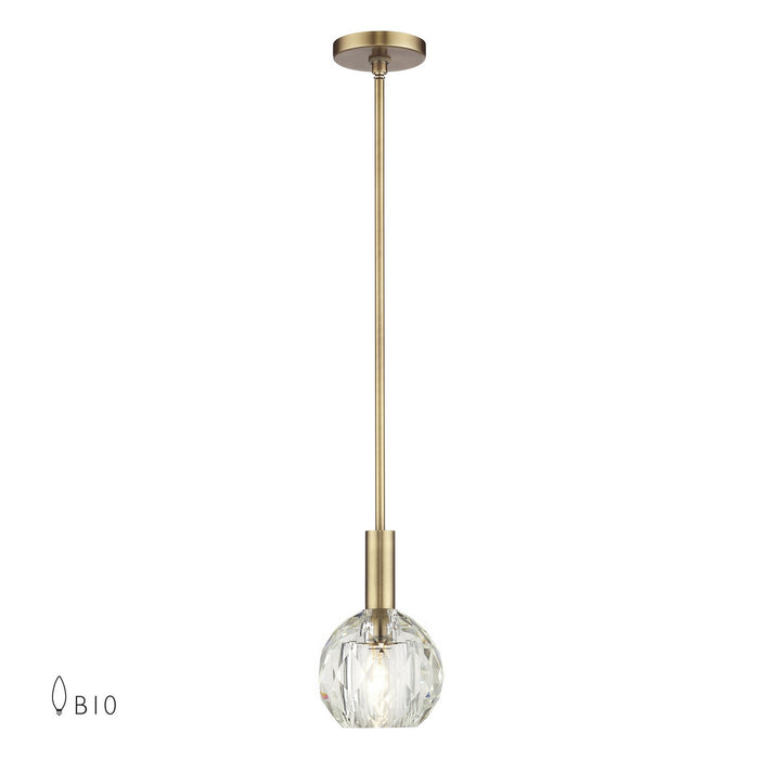 Livex Lighting - 46321-08 - One Light Pendant - Whitfield - Natural Brass