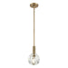 Livex Lighting - 46321-08 - One Light Pendant - Whitfield - Natural Brass