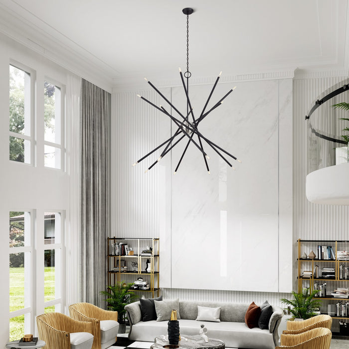 Livex Lighting - 46758-04 - 16 Light Foyer Chandelier - Soho - Black