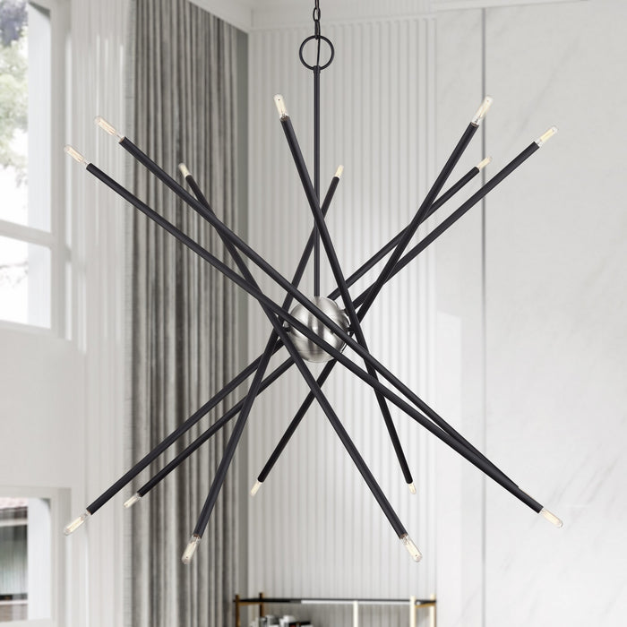Livex Lighting - 46758-04 - 16 Light Foyer Chandelier - Soho - Black
