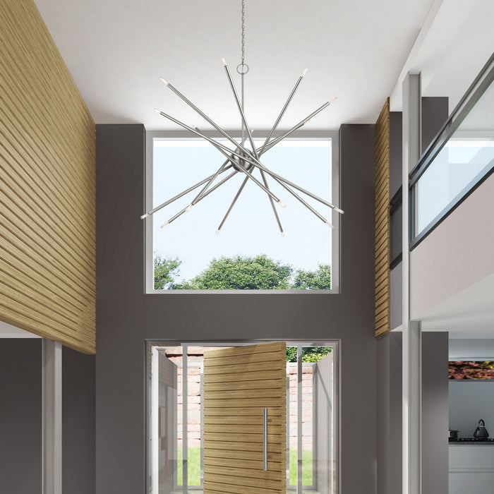 Livex Lighting - 46758-91 - 16 Light Foyer Chandelier - Soho - Brushed Nickel