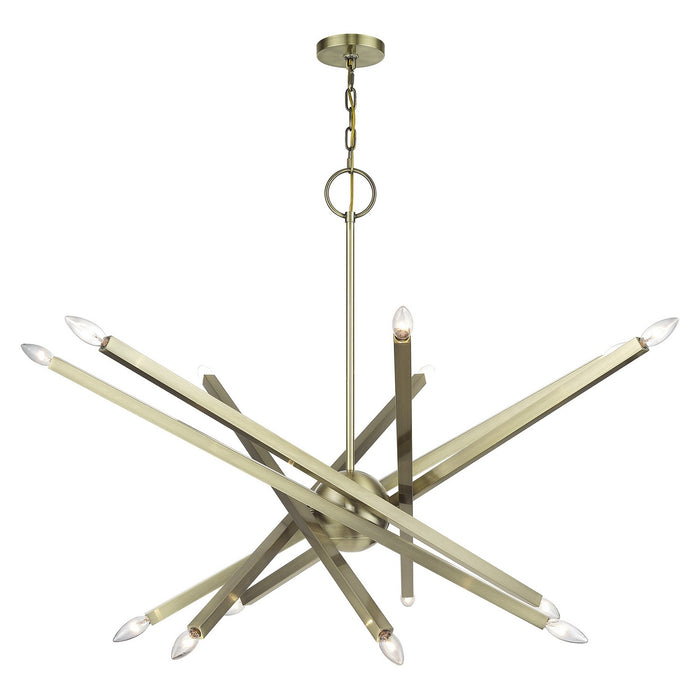Livex Lighting - 46847-01 - 14 Light Foyer Chandelier - Monaco - Antique Brass
