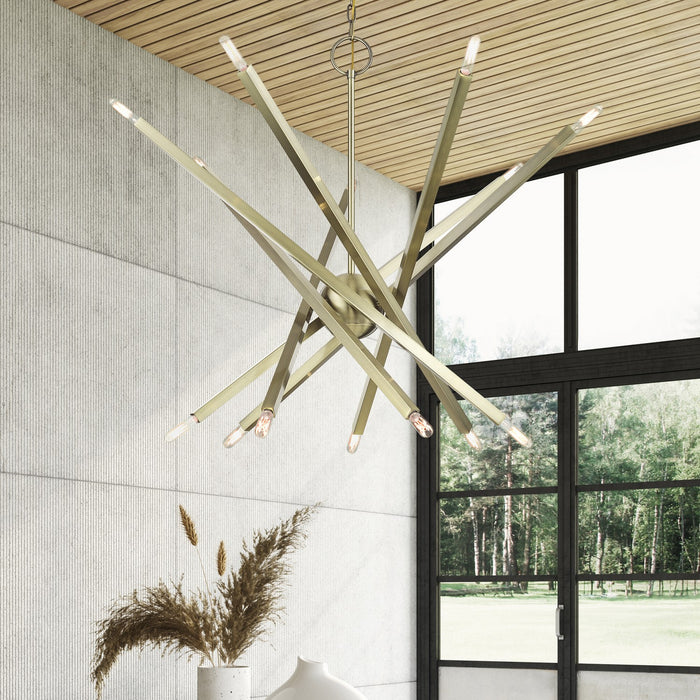 Livex Lighting - 46847-01 - 14 Light Foyer Chandelier - Monaco - Antique Brass