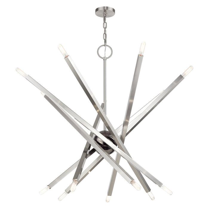Livex Lighting - 46847-91 - 14 Light Foyer Chandelier - Monaco - Brushed Nickel