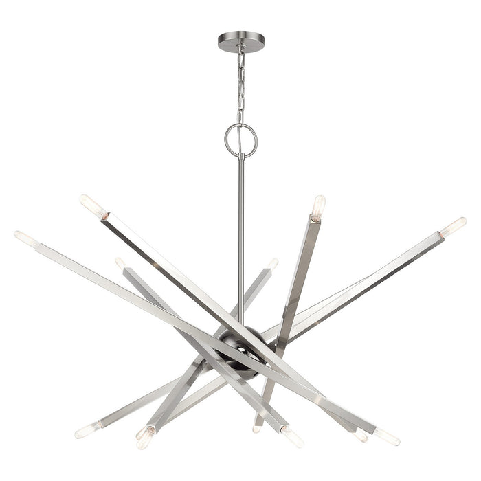 Livex Lighting - 46847-91 - 14 Light Foyer Chandelier - Monaco - Brushed Nickel