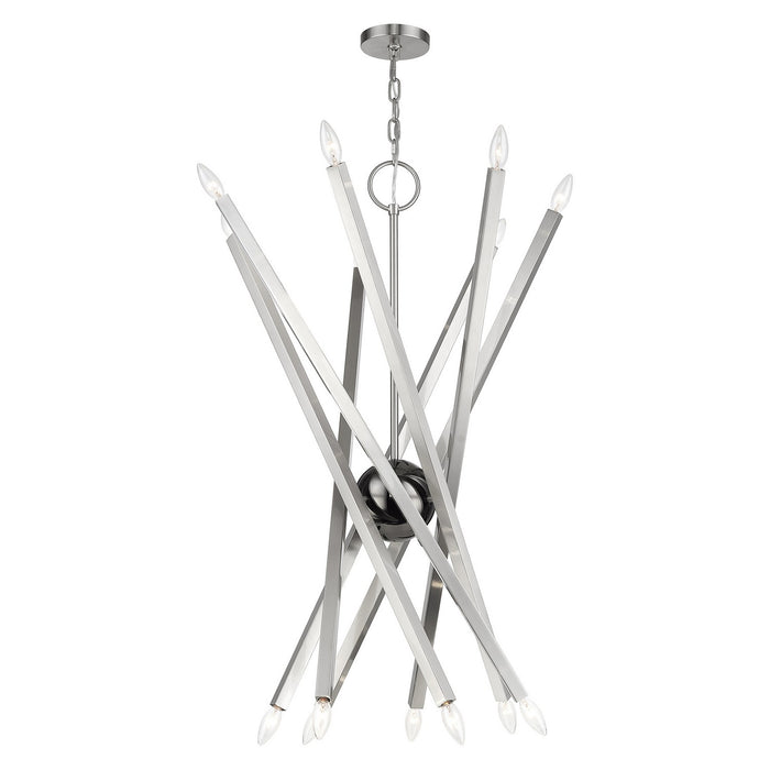 Livex Lighting - 46847-91 - 14 Light Foyer Chandelier - Monaco - Brushed Nickel