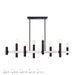 Livex Lighting - 46868-04 - Eight Light Linear Chandelier - Helsinki - Black with Brushed Nickel