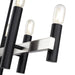 Livex Lighting - 46868-04 - Eight Light Linear Chandelier - Helsinki - Black with Brushed Nickel