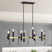 Livex Lighting - 46868-07 - Eight Light Linear Chandelier - Helsinki - Bronze with Antique Brass