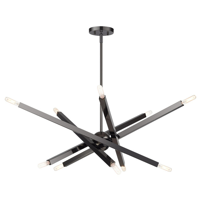 Livex Lighting - 46986-46 - Ten Light Chandelier - Monaco - Black Chrome