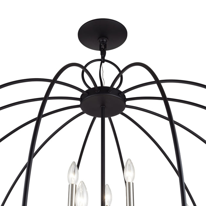 Livex Lighting - 46991-04 - 19 Light Foyer Chandelier - Milania - Black with Brushed Nickel